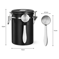 Stainless Steel Canister 1.8 Litre with Measuring Spoon images 1