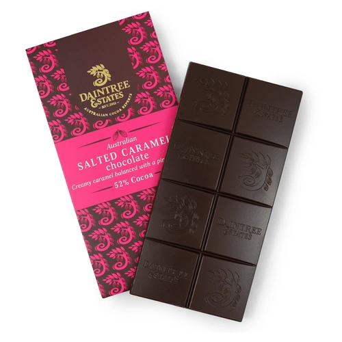 Australian 52% Dark Milk Chocolate - Salted Caramel - 80g Bar x 12 Pack